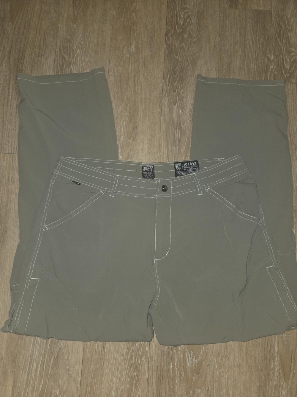 Kuhl Khaki Cargo Renegade Pants Mens Sz 38x32